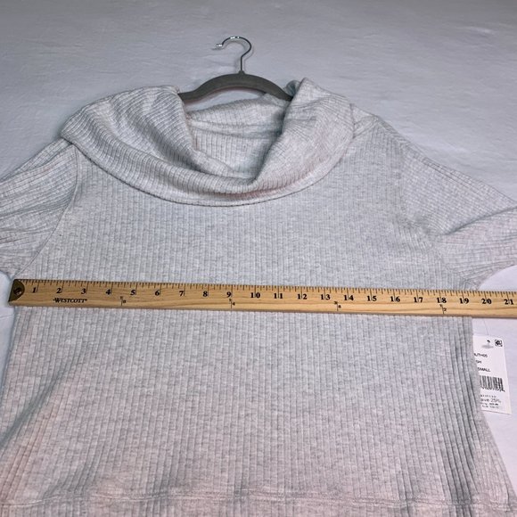 VELVET By Graham & Spencer Womens Gray Cowl Neck Ribbed Pullover Sweater XS NWT - Picture 8 of 11